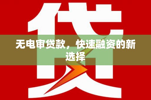 布拖无电审贷款，快速融资的新选择