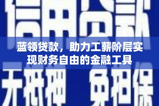 布拖蓝领贷款，助力工薪阶层实现财务自由的金融工具