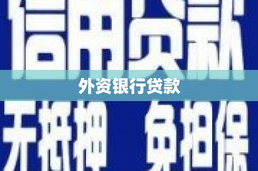 布拖外资银行贷款