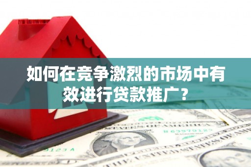 布拖如何在竞争激烈的市场中有效进行贷款推广？