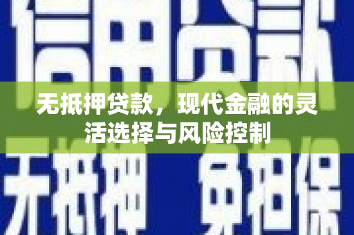 布拖无抵押贷款，现代金融的灵活选择与风险控制