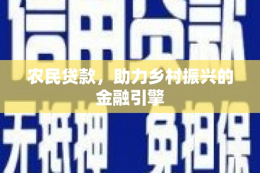 布拖农民贷款，助力乡村振兴的金融引擎