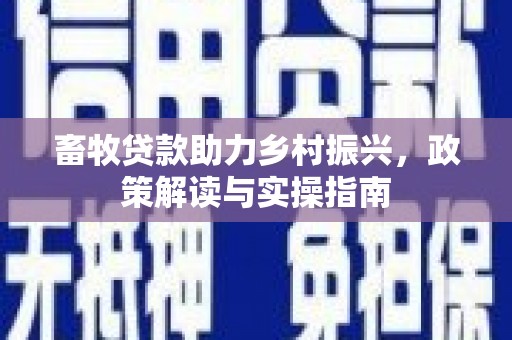 布拖畜牧贷款助力乡村振兴，政策解读与实操指南