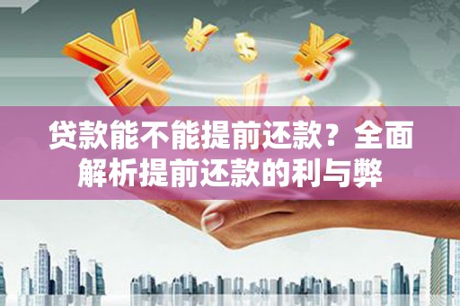 布拖贷款能不能提前还款？全面解析提前还款的利与弊