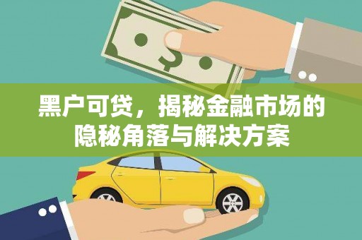 布拖黑户可贷，揭秘金融市场的隐秘角落与解决方案