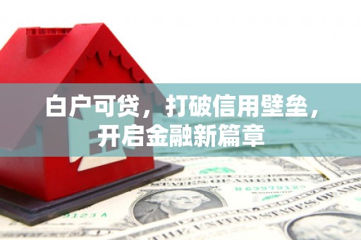 布拖白户可贷，打破信用壁垒，开启金融新篇章