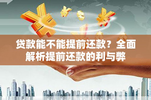 布拖贷款能不能提前还款？全面解析提前还款的利与弊