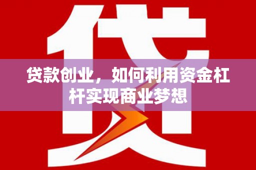 布拖贷款创业，如何利用资金杠杆实现商业梦想