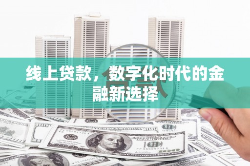 布拖线上贷款，数字化时代的金融新选择