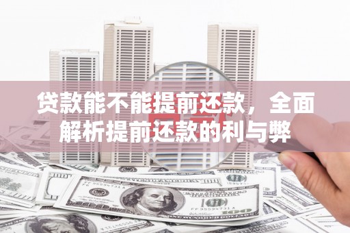 布拖贷款能不能提前还款，全面解析提前还款的利与弊
