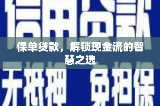 布拖保单贷款，解锁现金流的智慧之选