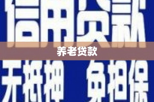 布拖养老贷款